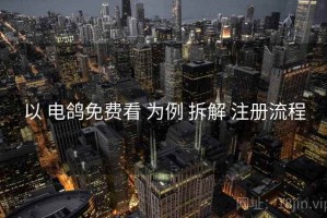 以 电鸽免费看 为例 拆解 注册流程