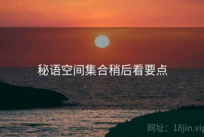 秘语空间集合稍后看要点