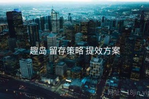 趣岛 留存策略 提效方案