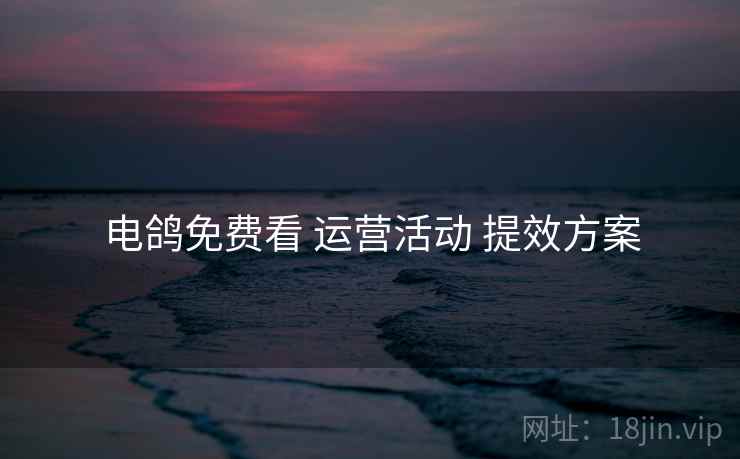 电鸽免费看 运营活动 提效方案