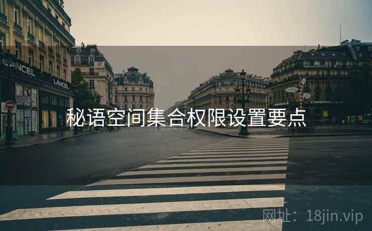 秘语空间集合权限设置要点