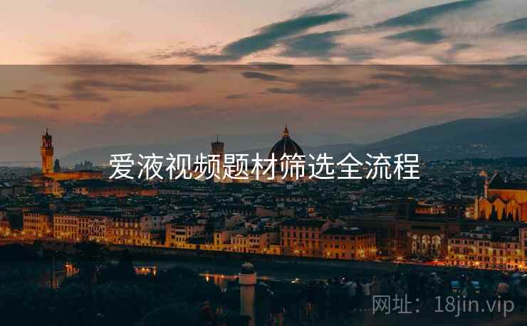 爱液视频题材筛选全流程
