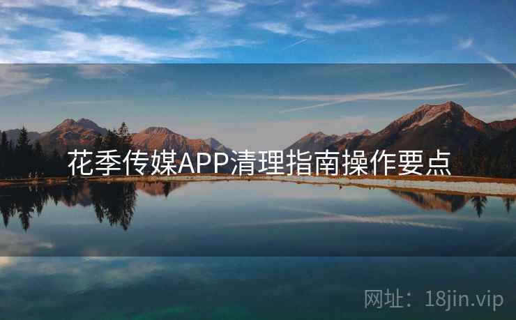 花季传媒APP清理指南操作要点