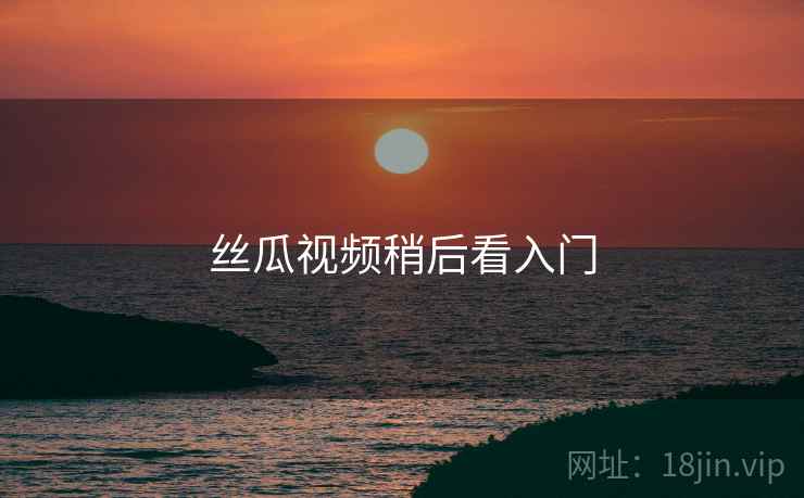 丝瓜视频稍后看入门