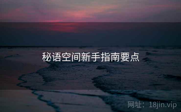 秘语空间新手指南要点