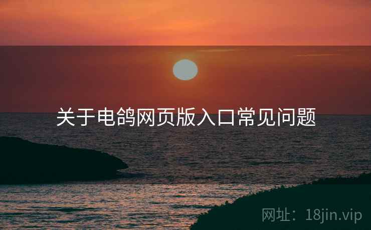 关于电鸽网页版入口常见问题